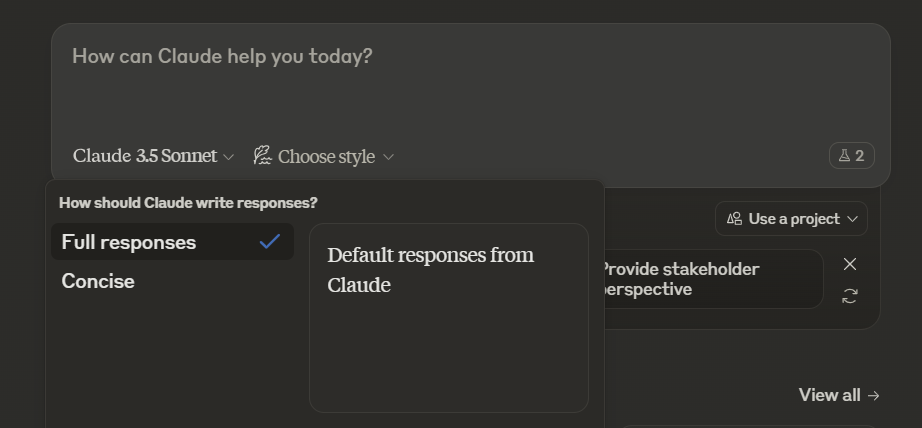 Claude Choose style